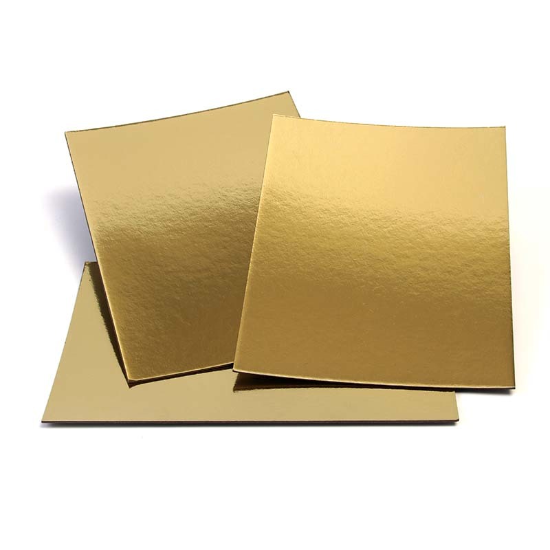 Environment Grade A metallic board paper Gold Paper Grey Back For Cake Bakery