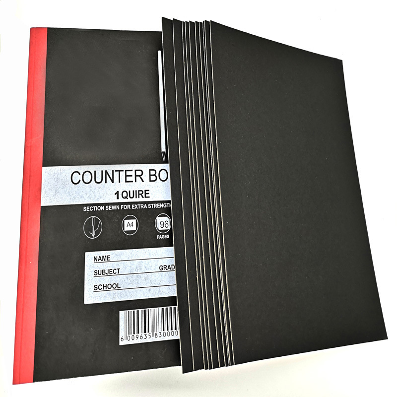 650gsm One Side Black Painted Grey Back Paper Board