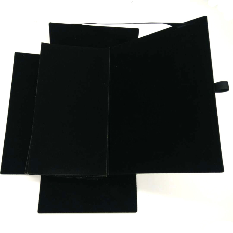 Grey back board black flock paper cardboard sheets