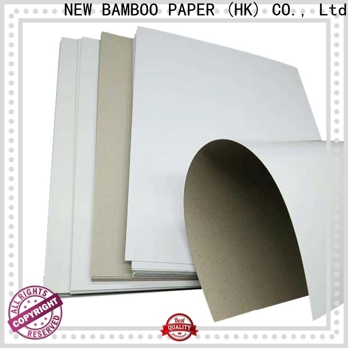 NEW BAMBOO PAPER inexpensive white duplex board from manufacturer for crafts
