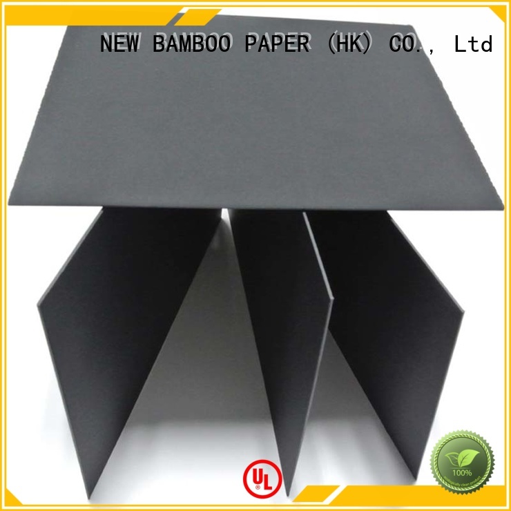 SGS Certified 400GSM 450GSM Uncoated Solid Black Cardboard For Gift Package  Paper