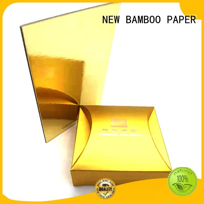 NEW BAMBOO PAPER best gold cardboard for dessert packaging