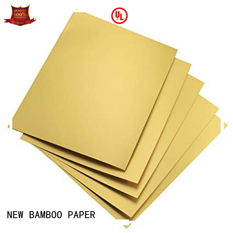 NEW BAMBOO PAPER laminated metallic foil paper free design for packaging