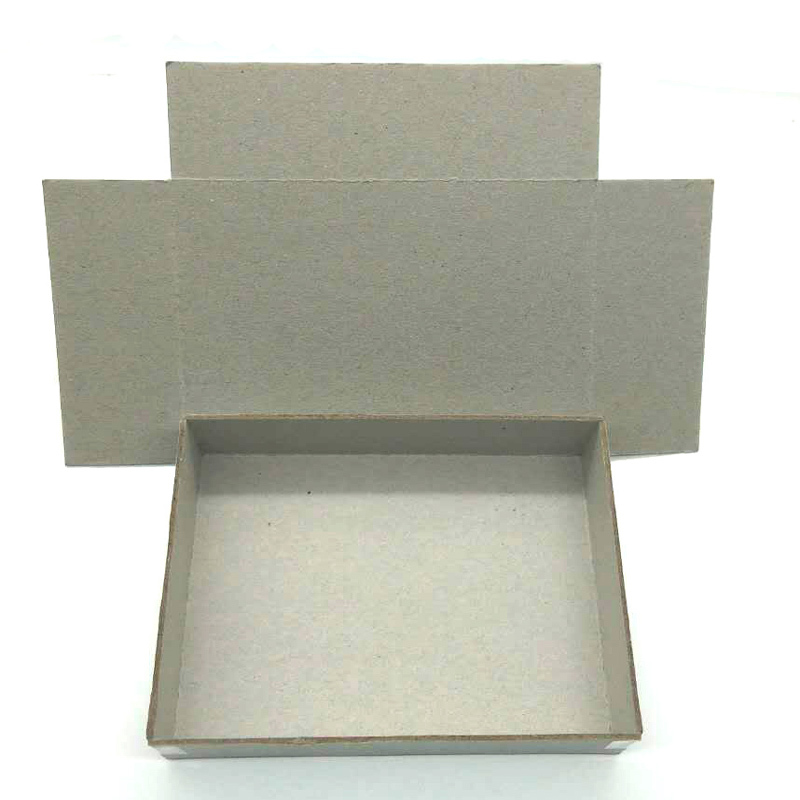 Thick grey cardboard sheets paper laminated grey board for V-type slotted